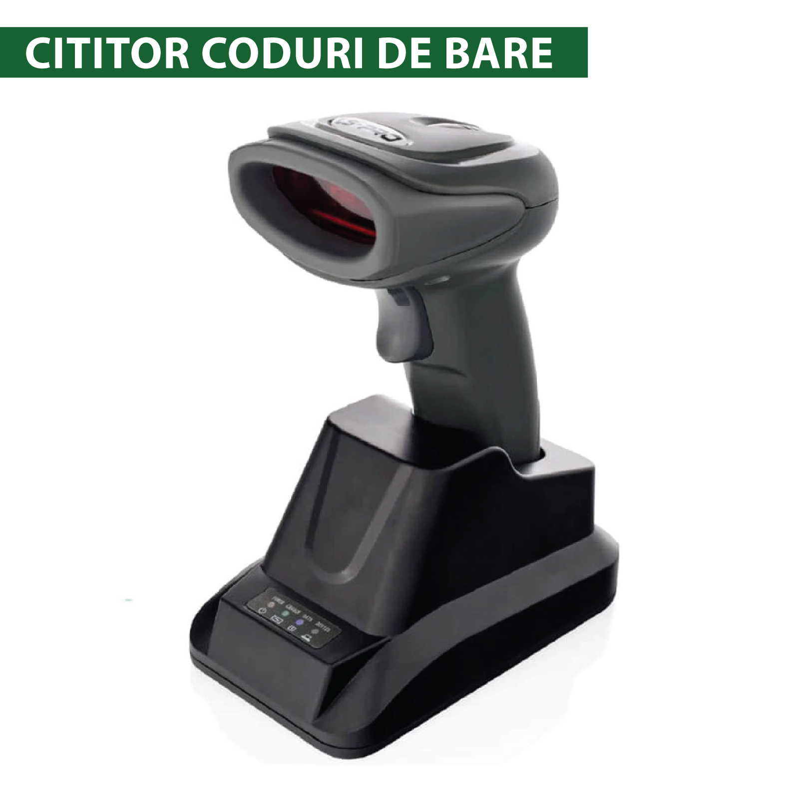 Cititor coduri de bare | Adpos EasyGo13 | 1D, Laser, Wireless, Bluetooth, USB, stand inclus