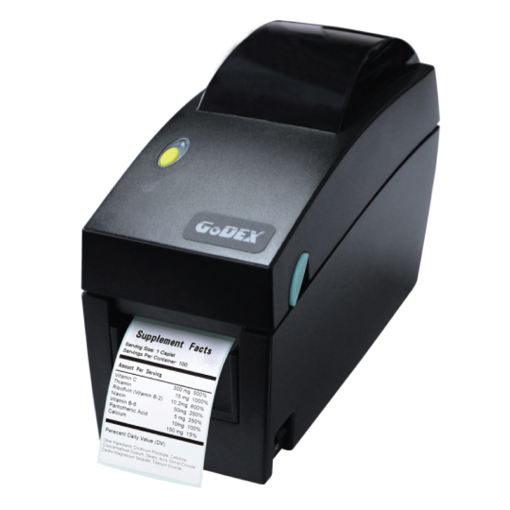 Imprimanta desktop de etichete | GoDEX DT2x | 54 mm, 203 dpi, USB, Ethernet, RS232