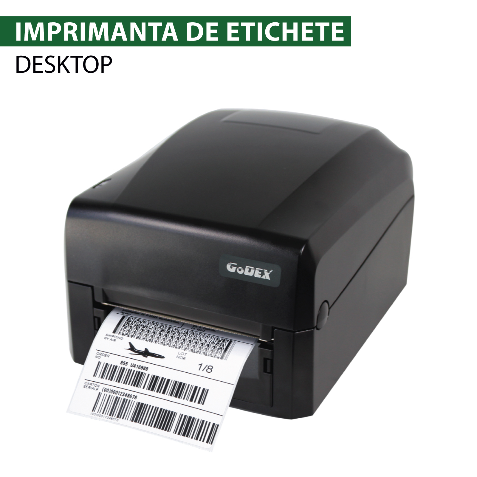 Imprimanta desktop de etichete | GoDEX GE300 | 110 mm, 203 dpi, USB, Ethernet, Serial